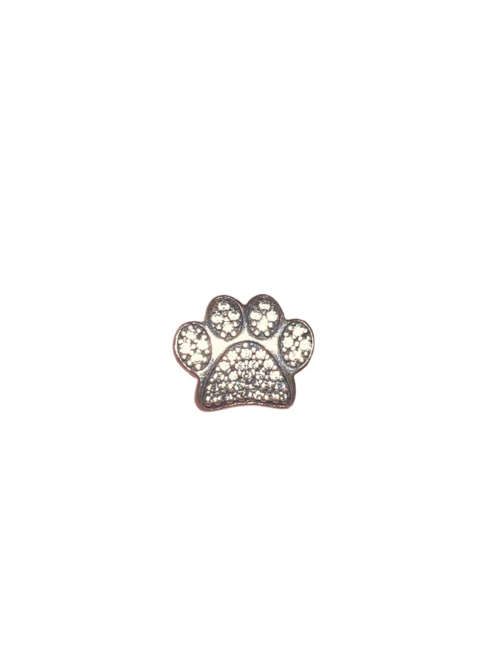 Authentic PANDORA 925 Sterling Silver CZ Sparkling Paw Print  Charm